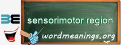 WordMeaning blackboard for sensorimotor region